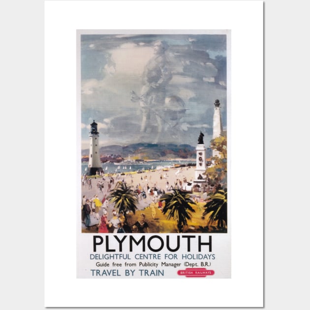 Plymouth, Devon - BR - Vintage Railway Travel Poster - 1948-1965 Wall Art by BASlade93